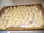 gnocchi on baking sheet